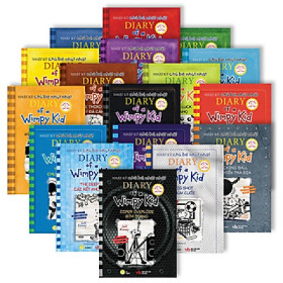 Sách - Nhật Ký Chú Bé Nhút Nhát, Cậu Bé Siêu Thân Thiện (series Diary of a Wimpy kid) - Song ngữ Việt-Anh - 20 cuốn (kèm file nghe + note từ mới)