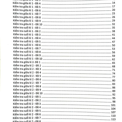Bộ Đề Kiểm Tra Môn Tiếng Việt Lớp 2 (KN)