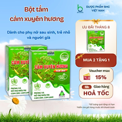 Bột Pha Nước Tắm Cảm Xuyên Hương Hỗ Trợ Phòng Ngừa Cảm Cúm, Cảm Lạnh 100g