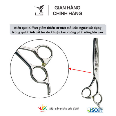 Kéo tỉa tóc LS quai offset vênh đỡ ngón cố định ATK-3002T