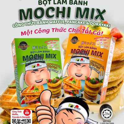 Bột làm bánh Pancake, Bánh Waffle, Bánh cá trộn sẵn - Mochi Mix thương hiệu Soy Asahi - 400gram