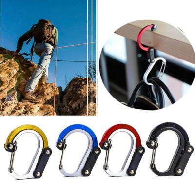 Khoá xoay đa năng D-loại carabiner du lịch ngoài trời