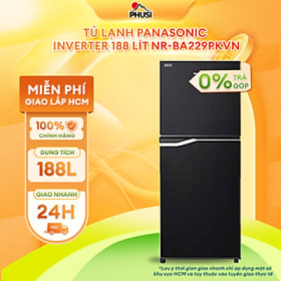 Tủ lạnh Inverter Panasonic NR-BA229PKVN (188L) - Hàng chính hãng - Chỉ giao tại HCM