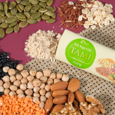 Bột ngũ cốc nảy mầm Tami không đường 900g TÂM MINH FOODS