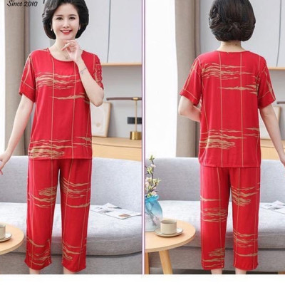 Đồ bộ trung niên, chất liệu mát, thấm hút mồ hôi, đồ bộ nữ kiểu set đi chơi, bộ đồ trung niên cho bà cho mẹ, Nesa TN01