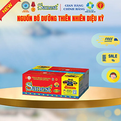 Nước Yến sào Khánh Hòa Sanest không đường_Thùng 30 lon