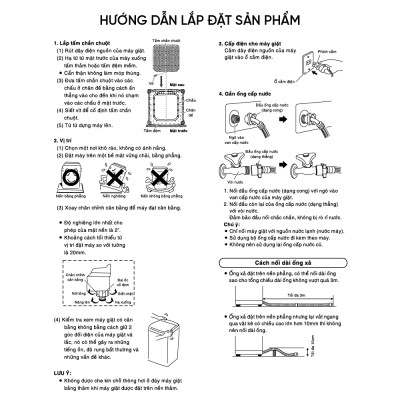 Máy giặt Aqua 8 kg AWM8-316K(B) - Bảo hành 2 năm - Hỗ trợ lắp đặt - Hàng chính hãng