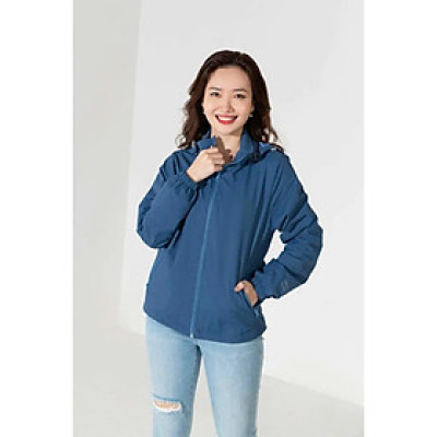 Áo khoác gió cách nhiệt phối mũ gọn gàng túi to rộng. Form unisex cho nữ nam. SIZE L MÀU XANH