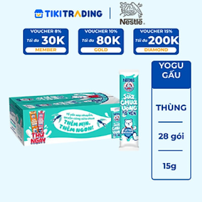 Thùng 28 gói sữa chua tổ yến Nestlé Yogu Gấu (28 x 75ml)