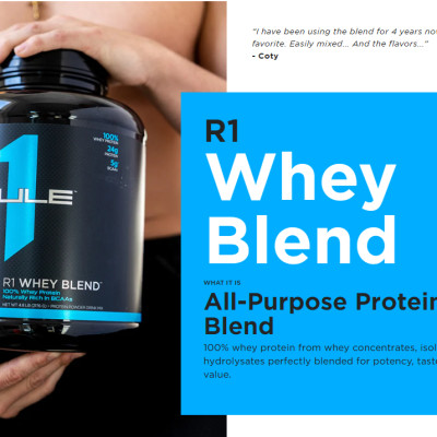 Sữa tăng cơ Rule 1 Whey Blend 9.9lb - 132-133 servings