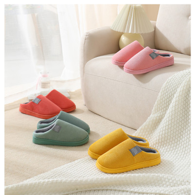 Dép Bông Đi Trong Nhà Chống Trơn Vải Nhung Đế khâu Lót Lông Siêu Ấm DP94