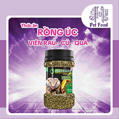 Thức ăn bò sát RỒNG ÚC viên RAU CỦ QUẢ - Đầy đủ dinh dưỡng từ thực vật - Hộp 60g