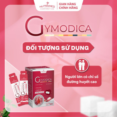 Gói uống Gymodica hỗ trợ ổn định chỉ số đường huyết cho người bị tiểu đường (20 gói) - Nutramed