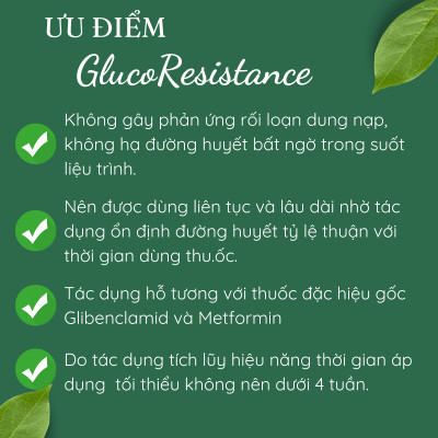 Viên Uống Hỗ Trợ Tiểu Đường Ổn Định Đường Huyết Teresa Herbs GlucoResistance Nhập Khẩu Mỹ – 90 Viên