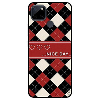 Ốp lưng dành cho Realme C21Y - Realme C25Y mẫu Nai Day Đỏ Đen