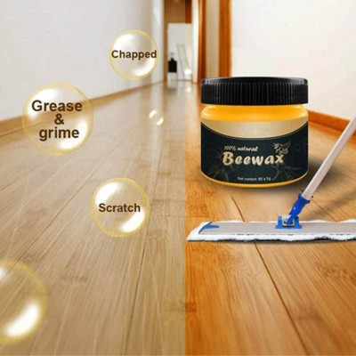Sáp ong Beewax vệ sinh đánh bóng đồ gỗ nội thất chống thấm thành phần tự nhiên 103gr tặng kèm 2 khăn vải 