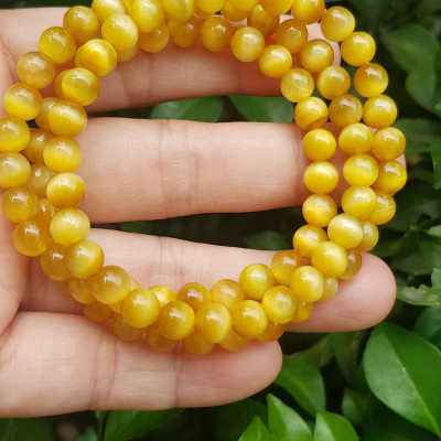 Vòng tay nữ đá mắt hổ tự nhiên vàng anh vip 6mm quấn tay 3 vòng đẹp vòng màu vàng anh tươi đẹp hợp nữ mệnh kim mệnh thổ mệnh thuỷ đeo tay may mắn xinh đẹp sang tay ạ