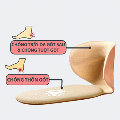 2 cặp lót giày chống tuột gót, chống trầy gót cực êm chân - buybox - BBPK09