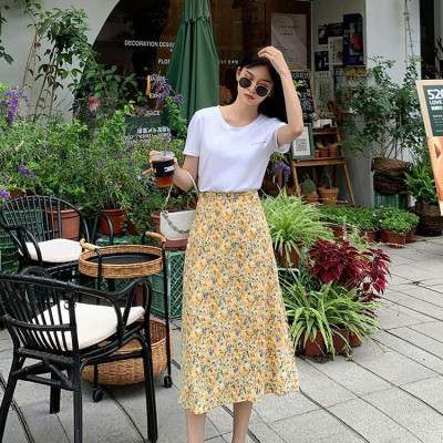 CHÂN VÁY HOA NHÍ TIGOON DỊU DÀNG - Hoa Vàng - L