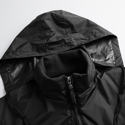 Áo khoác dù nam dấu nón 2 lớp lót nỉ thời trang SITAKI cao cấp AKD38