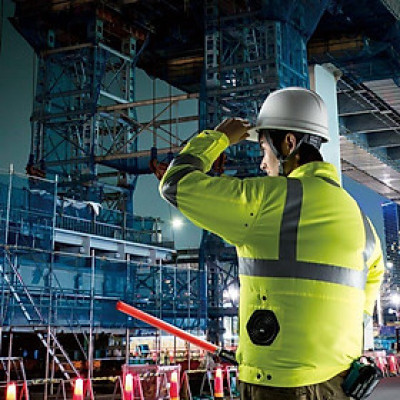 ÁO KHOÁC LÀM MÁT DÙNG PIN SIZE L  MAKITA DFJ214AM (KHÔNG KÈM PIN VÀ SẠC) - HÀNG CHÍNH HÃNG