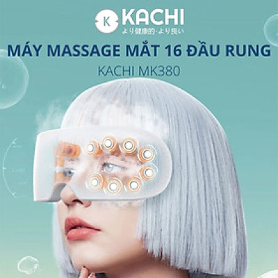 Máy massage mắt 16 đầu rung KACHI MK380 phun sương thư giãn - hàng chính hãng