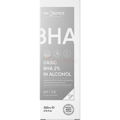 Dung dịch DrCeutics Basic BHA 2% In Alcohol giúp loại bỏ tế bào chết trên da (100ml/200ml) - Hàng chính hãng