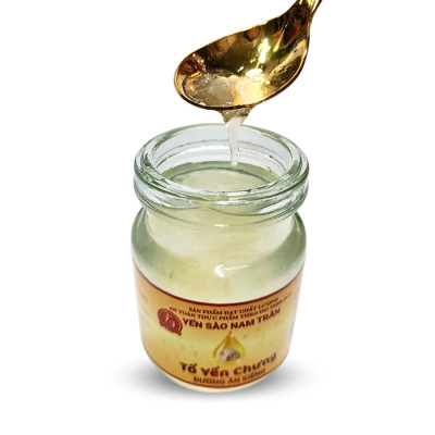 Yến Sào Chưng Sẵn Đường Ăn Kiêng NAM TRÂN 7 gram Tổ Yến Tươi. Set 3 lọ Không hộp. Lọ 70 ml