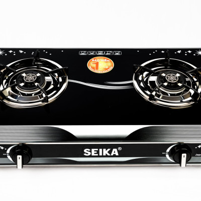 Bếp Gas Đôi Mặt Kính Sen Đồng Seika SKB505 - Hàng Chính Hãng