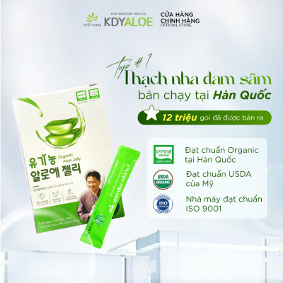 COMBO NGON KHỎE THẠCH NHA ĐAM SÂM HỘP 10 GÓI KDY ALOE