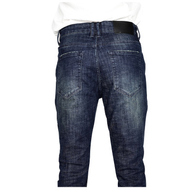 Quần Jeans Nam Rách Gối Cao Cấp HUNTER X-RAYS Form Slim Thun Màu Xanh  D38