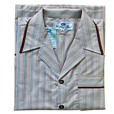 Bộ Pyjama HUONGTAM Kate tay dài nam cao cấp(PDK01N12). Chất liệu Kate loại tốt:  mềm mại, thoáng mát, không phai màu.