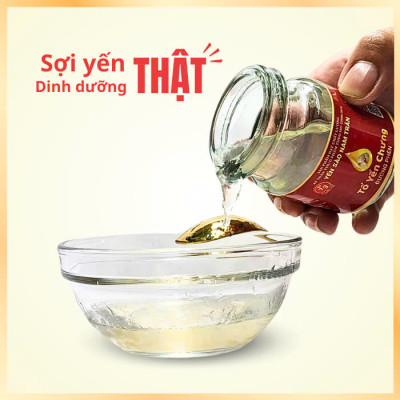 [Set 10 lọ Không hộp] Yến chưng Đường phèn 7 gram Tổ Yến Tươi- Yến Sào Nam Trân. Lọ 70 ml