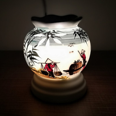 Đèn Xông Tinh Dầu Bát Tràng - Sứ Thấu Quang