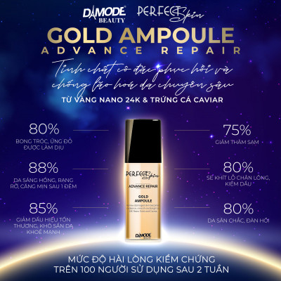 Tinh chất cô đặc phục hồi ngăn lão hóa GOLD AMPOULE DAMODE chai 15ml