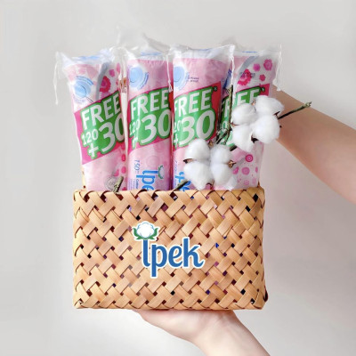 [ Mua 5 tặng 1 mặt nạ ] Bông tẩy trang ipek Thổ Nhĩ Kỳ mềm mịn 150 miếng chính hãng nhập khẩu