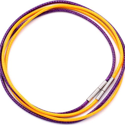 Combo 2 sợi dây vòng cổ cao su - vàng + tím DCSVI1