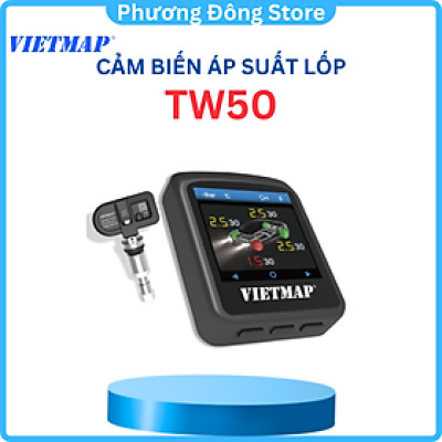Bộ cảm biến áp suất lốp cao cấp VIETMAP TW50 - Hàng chính hãng