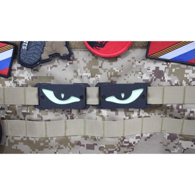 Miếng gắn molle hình đôi mắt phát sáng_Trang trí balo, mũ bảo hiểm, túi