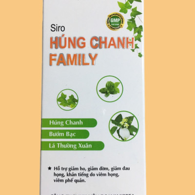 Siro ho Húng Chanh Family 100ml - cho bé, cho người lớn (hỗ trợ giảm ho, giảm đờm, giảm đau họng, khản tiếng; giúp tăng sức đề kháng)