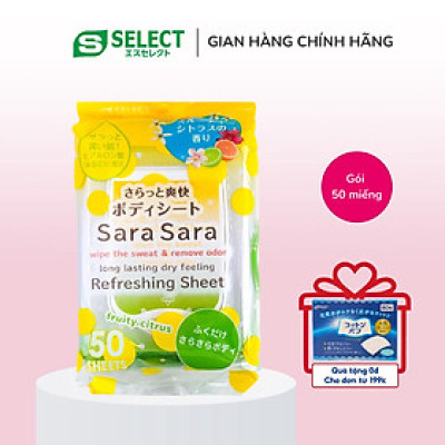 KHĂN ƯỚT DƯỠNG ẨM SARA S SELECT (HƯƠNG TRÁI CÂY)