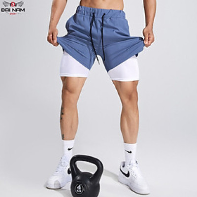 Quần Tập Gym Nam 2 Lớp DNS96,Quần Tập Thể Thao,Chạy Bộ,Đạp Xe Co Giãn,Thoáng Khí Đại Nam Sport