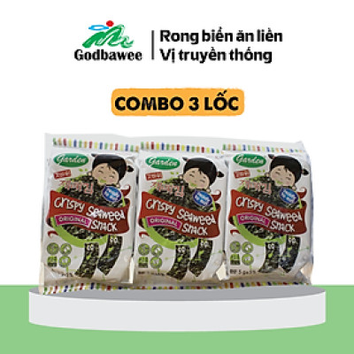 Combo 3 Lốc tảo biển Godbawee vị truyền thống (lốc 3 gói)