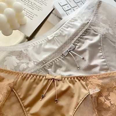 Combo 5 Quần Lót Nữ Phi Lụa Phối Ren Xinh Xắn 0501 – Mềm Mịn, Thoáng Mát, Không Viền