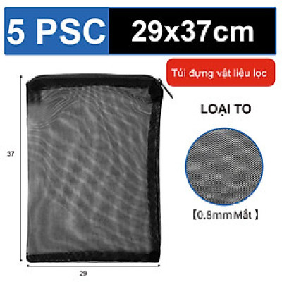 Bộ 5 Túi đựng vật liệu lọc hồ cá SIZE TO 37 x 29cm cao cấp, dùng trong hệ thống lọc tràn hồ thủy sinh
