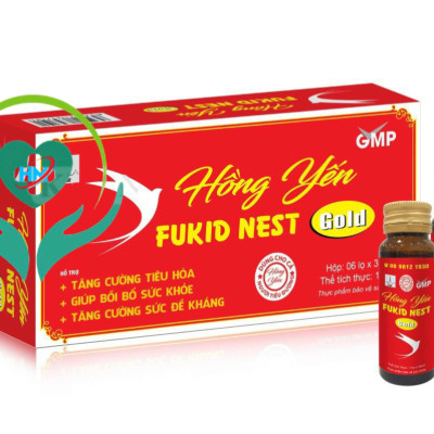 Lisse ￼hồng yến fukid nest- Hộp 6 lọ x 30 ml - Bồi bổ cơ thể và khí huyết ,tăng cường sức khỏe