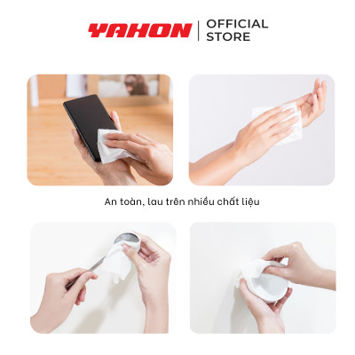 Combo Khăn Ướt Cồn LET-GREEN 50 Miếng/Bao