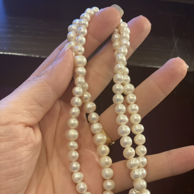 Chuỗi Đeo Cổ Hạt Ngọc Trai 6Li Chuỗi 108 Hạt Ngọc Trai Tự Nhiên Cao Cấp