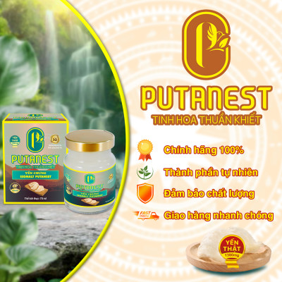 Yến chưng Isomalt PUTANEST hộp quà tặng cao cấp 12 hũ 70ml cho người ăn kiêng giữ dáng tiểu đường