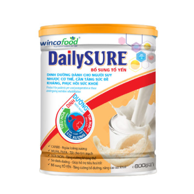 Sữa non bổ sung tổ yến Wincofood DailySURE (800g/lon)